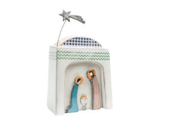 NT - 46 PRESEPE NATIVITA' 2.0 CAPANNA I MISURA ( H 30X25 CM)