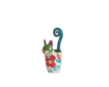 FL 06 VASO ZOOMORFO GATTO FLOREAL I MISURA (H 30 CM)