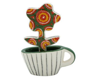 FR 21-ST-V FIORE IN TAZZA STELLA VINTAGE I MISURA 9 X 11 CM