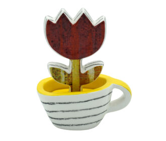FR 21-TL-M FIORE IN TAZZA TULIPANO MODERNO I MISURA 9 X 11 CM