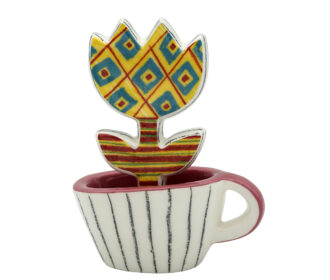 FR 21-TL-V FIORE IN TAZZA TULIPANO VINTAGE I MISURA 9 X 11 CM