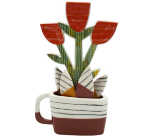 FR 23 FIORE TULIPANO DA APPOGGIO CAPPUCCINO 15 X 26 CM