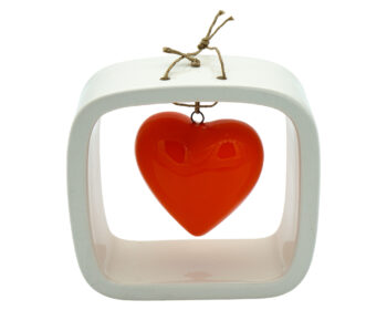 LV 23-AR VIDEO CUORE LUCIDO ARANCIONE 10,50 X 10,30 CM