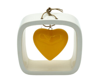 LV 23-GL VIDEO CUORE LUCIDO GIALLO 10,50 X 10,30 CM