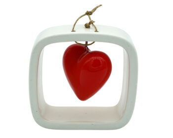 LV 23-RB VIDEO CUORE LUCIDO ROSSO BRILLANTE 10,50 X 10,30 CM