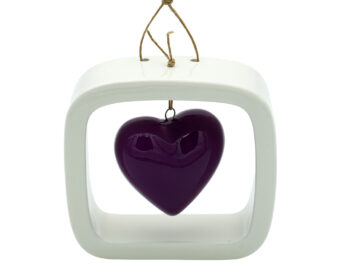LV 23-VL VIDEO CUORE LUCIDO VIOLA10,50 X 10,30 CM